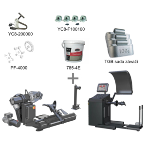 TTC26 + CTB 200 set nákladní zouvačky, vyvažovačky a příslušenství